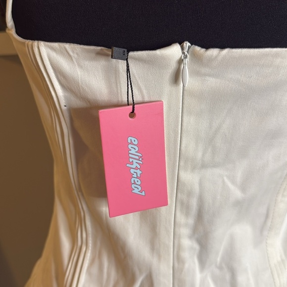 Edikted Corseted Pleated Mini Dress SZ Small - Picture 6 of 12